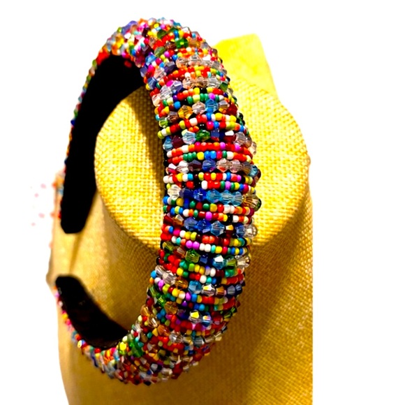 Multi colored HeadbandnCrystal AB cut Beaded headbands - Picture 1 of 13